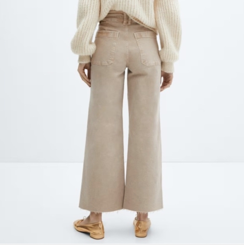 Mango Women's Cropped Tan Jeans - Picture 2 of 7